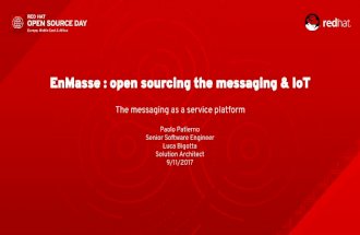 EnMasse : open sourcing the messaging & IoT