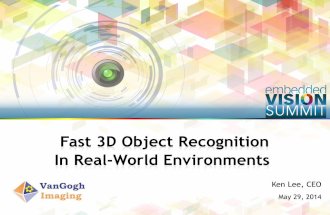 "Fast 3D Object Recognition in Real-World Environments," a Presentation from VanGogh Imaging