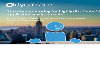 Smarter Monitoring for Highly Distributed Cloud Foundry Application Environments 