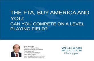 FTA Buy America and You - Can You Compete on a Level Playing Field