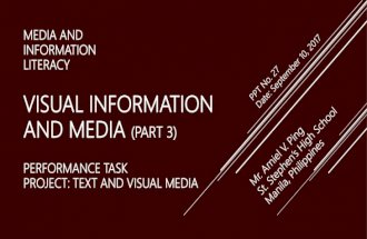 Media and Information Literacy (MIL)- Visual Information and Media (Part 3)