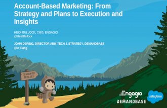 Account based marketing: from strategy and plans to execution and insights