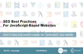 TechSEO Boost 2017: SEO Best Practices for JavaScript T-Based Websites