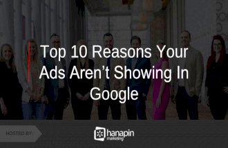 Top 10 Reasons Why Your Ads Aren't Showing in Google