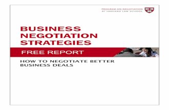 Business Negotiations free Report
