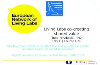 Living Labs co-creating shared value