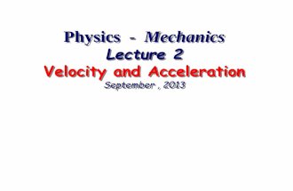 Velocity And acceleration graphical Interptition