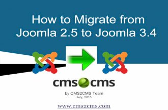 How to Migrate from Joomla 2.5 to Joomla 3.4