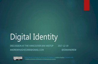 Digital Identity Landscape for Vancouver IAM Meetup 2017 12-19