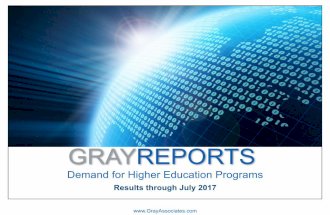 2017 July GrayReports - Demand Trends for Higher Education