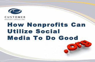 How Nonprofits Can Utilize Social Media To Do Good
