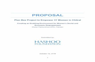 Updated Plan Bee Chitral Proposal to Empower 31 Women proposal 4-1-2017