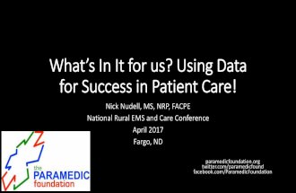 What’s In It for us? Using Data for Success in Patient Care!