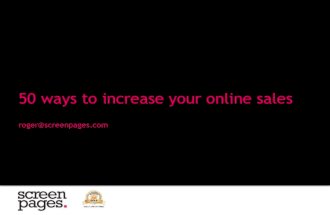 E-commerce Seminar: 50 ways to increase your online sales