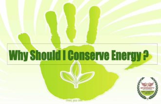 Why should i conserve energy