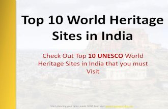 Top 10 World Heritage Sites in India
