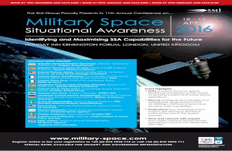 SMi Group's 11th annual Military Space Situational Awareness