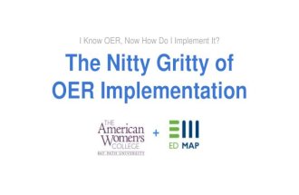 The Nitty Gritty of OER Adoption