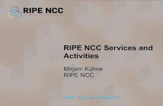 RIPE NCC Services and Activities