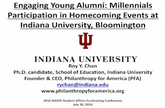Engaging Young Alumni: Millennials Participation in Homecoming Events at Indiana University, Bloomington
