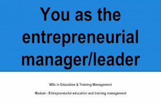 Eoin Costello  - The entrepreneurial manager-leader