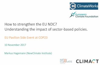 How to strengthen the EU NDC? Understanding the impact of sector-based policies - COP 23