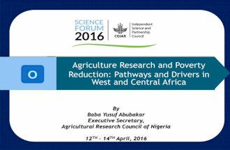 Agriculture Research and Poverty Reduction: Pathways and Drivers in West and Central Africa