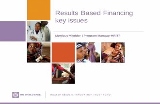 Annual Results and Impact Evaluation Workshop for RBF - Day One - Results-Based Financing: Key Issues