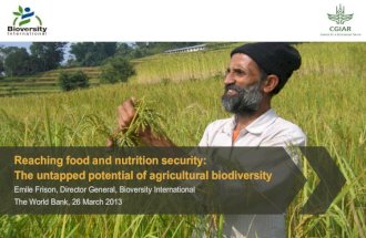 Reaching food and nutrition security: