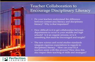 Collaborative Teaching to Encourage Disciplinary Literacy
