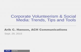 Corporate Volunteerism & Social Media: Trends, Tips and Tools