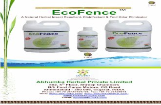 Ecofence herbal insect repellent and foul odor eliminator