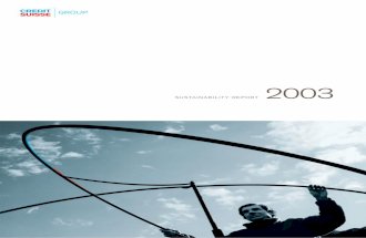 Sustainability 2003 credit-suisse