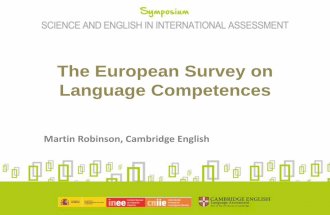 The European Survey on Language Competences (Martin Robinson, Cambridge English) - Simposio CiEnglish