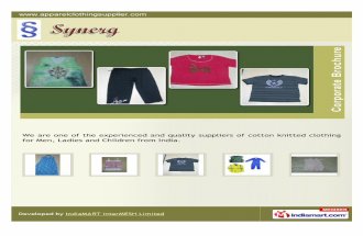 Synerg, Tiruppur, Readymade Garments