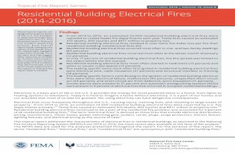 Residential Building Electrical Fires (2014-2016) · TFR olume 19 ssue 8 | Residential Building Electrical Fires (2014-2016) 2 “residential building electrical fires” and “residential