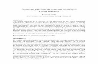 Personaje feminine în romanul psihologic: Camil Petrescutrivent-publishing.eu/libri/11. Florica Faur.pdf · Andrei Pietraru, personajul din Suflete tari, este bibliotecar în casa