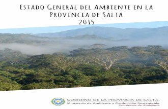 Estado General del Ambiente en la Provincia de Salta 2015turismo.salta.gov.ar/images/uploads/informe_ambiental_2015.pdf · AUTORIDADES Dr. Juan Manuel Urtubey Gobernador de la Provincia