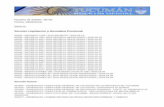 Numero de boletin: 28745 Fecha: 29/04/2016.pdf INDICE ...boletin.tucuman.gov.ar/boletin28745.pdf · específicas efectuaron un análisis integral del régimen de licencias actualmente