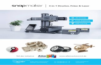 3-in-1 Drucker, Fräse & Laser - distribution.allnet.de · • Umgang mit einem 3D Drucker, einer CNC Fräse und einem Laser • Erstellung von 3D Objekten und deren Realisierung