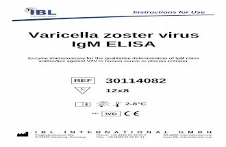 Varicella zoster virus IgM ELISA - novamedline.comnovamedline.com/downloads/instructions/en/30114082.pdf · Varicella zoster virus IgM ELISA Enzyme immunoassay for the qualitative