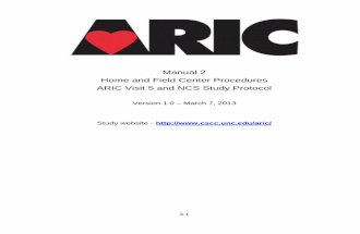 Manual 2 Home and Field Center Procedures ARIC Visit 5 and ... · 2 ARIC Visit 5 and NCS Study Protocol Manual of Operations 2 - Home and Field Center Procedures Table of Contents
