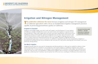 Irrigation and Nitrogen Management This publication ...ciwr.ucanr.edu/files/300671.pdf · While the performance of pressurized irrigation systems such as drip, microsprinkler, and