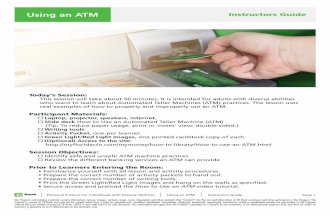 Using an ATM Instructors Guide - td.com · Personal Finance for Individuals with Diverse Abilities Using an ATM Instructors Guide Page 1 Our Program and training materials contain