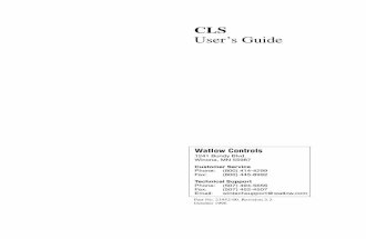 CLS User's Guide - Watlow 1996.pdf · The CLS includes a reset circuit that sets the control outputs off or to the data stored in memory if the microprocessor resets--normally the