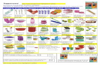 Tupperware Item # and Sample Price Highlighted in yellow ...victorysalestw.webstarts.com/uploads/FundraiserBrochureFall-Holiday... · Tupperware Signa-ture Line Containers Chickadee,