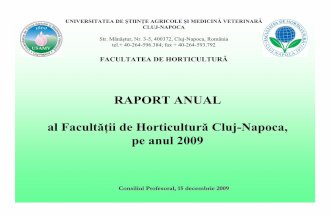 RAPORT ANUAL al Facultăţii de Horticultură Cluj-Napoca, pe ... Raport Decan... · Admiterea în anul universitar 2009/2010 la Universitatea de Ştiinţe Agricole şi Medicină