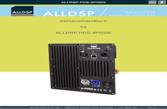 Benutzerhandbuch für ALLDSP PDS-4P0505Deutsch).pdf · ALLDSP PDS-4P0505 2.2.2.3. Festgelegte IP-Adresse Es ist auch möglich eine IP-Adresse und Subnetzmaske für den PDS-4P0505
