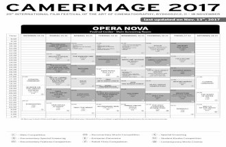 Program Festiwalowy 2017 - Camerimage · CAMERIMAGE 2017 25th INTERNATIONAL FILM FESTIVAL OF THE ART OF CINEMATOGRAPHY, BYDGOSZCZ, 11 – 18 NOVEMBER DF – Documentary Features Competition