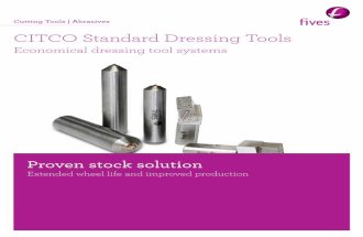 Economical dressing tool systems · — STEP DRESSING: Form dressing with one or two diameters or shoulders usually conducted on face angled wheels — RADIUS DRESSING: Conducted